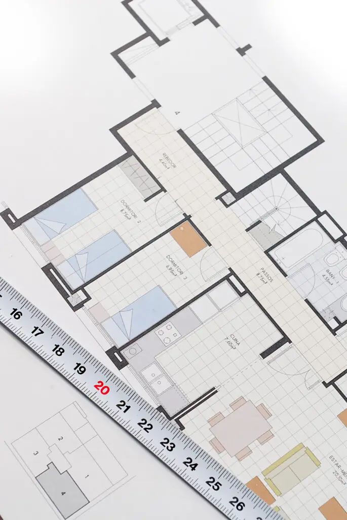 Architectural plan for building a house